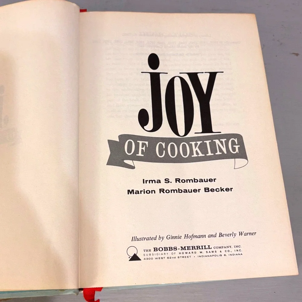 Vtg 1960s Joy of Cooking Hardcover Cookbook Mid Century Retro‎ Kitchen Display